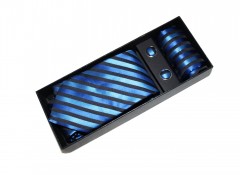                   NM nyakkendő szett - Kék csíkos Szettek